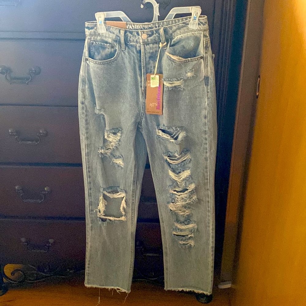 90s boyfriend jeans high rise brand new with tags